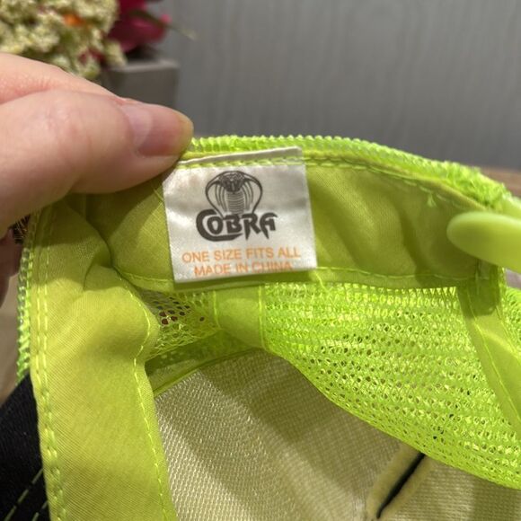 Dutch Bros Dutch Mafia Snap Back Mesh Cap Hat Unisex Neon Green Black OSFM - Picture 13 of 15